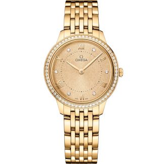 Omega De Ville Prestige 30 mm, ouro amarelo em ouro amarelo 434.55.30.60.58.001