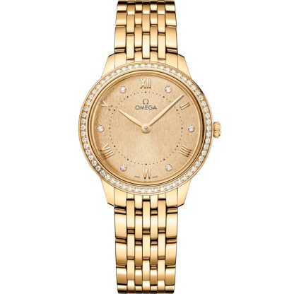 Omega De Ville Prestige 30 mm, ouro amarelo em ouro amarelo 434.55.30.60.58.001