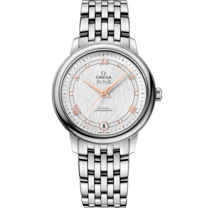 Omega De Ville Prestige 32,7 mm, aço em aço 424.10.33.20.52.001