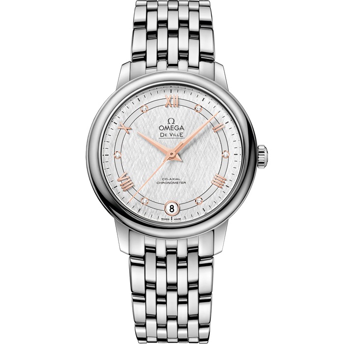 Omega De Ville Prestige 32,7 mm, aço em aço 424.10.33.20.52.001