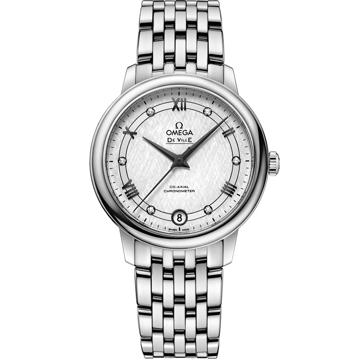 Omega De Ville Prestige 32,7 mm, aço em aço 424.10.33.20.52.002