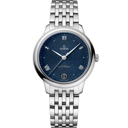Omega De Ville Prestige 34 mm, aço em aço 434.10.34.20.03.002