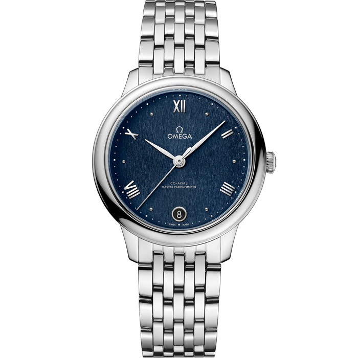 Omega De Ville Prestige 34 mm, aço em aço 434.10.34.20.03.002