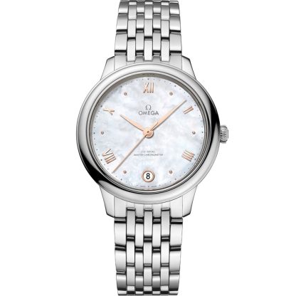 Omega De Ville Prestige 34 mm, aço em aço 434.10.34.20.05.001