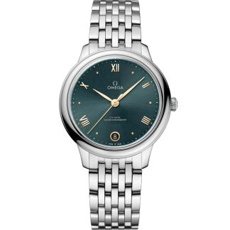Omega De Ville Prestige 34 mm, aço em aço 434.10.34.20.10.001