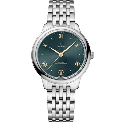 Omega De Ville Prestige 34 mm, aço em aço 434.10.34.20.10.001