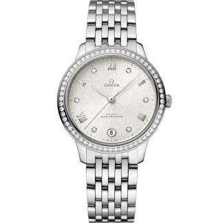 Omega De Ville Prestige 34 mm, aço em aço 434.15.34.20.52.001
