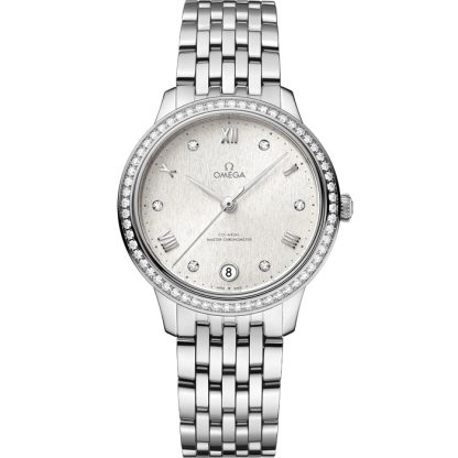 Omega De Ville Prestige 34 mm, aço em aço 434.15.34.20.52.001