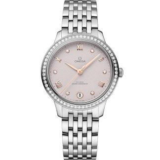 Omega De Ville Prestige 34 mm, aço em aço 434.15.34.20.52.002