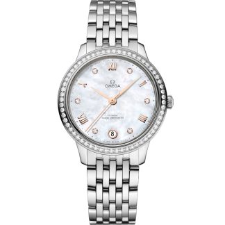 Omega De Ville Prestige 34 mm, aço em aço 434.15.34.20.55.001