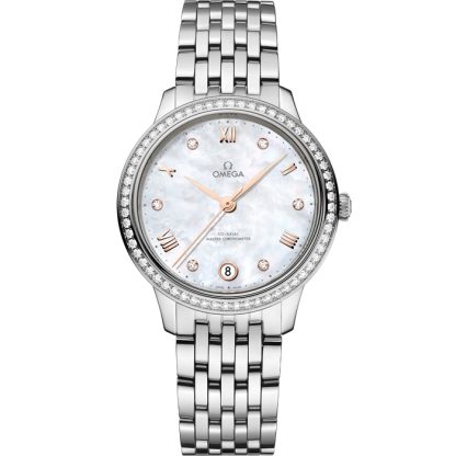 Omega De Ville Prestige 34 mm, aço em aço 434.15.34.20.55.001