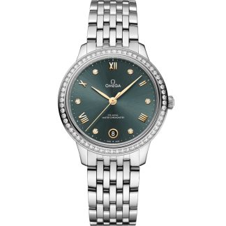 Omega De Ville Prestige 34 mm, aço em aço 434.15.34.20.60.001