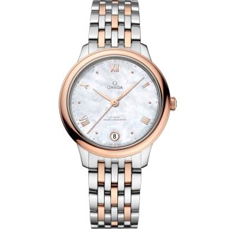 Omega De Ville Prestige 34 mm, aço - ouro Sedna™ em aço - ouro Sedna™ 434.20.34.20.05.001