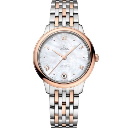 Omega De Ville Prestige 34 mm, aço - ouro Sedna™ em aço - ouro Sedna™ 434.20.34.20.05.001