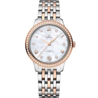 Omega De Ville Prestige 34 mm, aço - ouro Sedna™ em aço - ouro Sedna™ 434.25.34.20.55.001