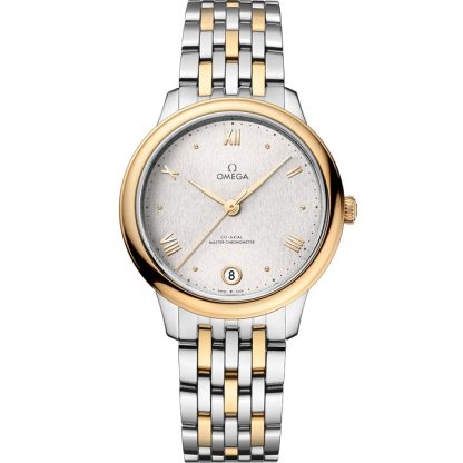 Omega De Ville Prestige 34 mm, aço - ouro amarelo em aço - ouro amarelo 434.20.34.20.02.002