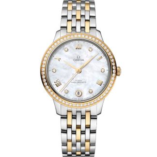 Omega De Ville Prestige 34 mm, aço - ouro amarelo em aço - ouro amarelo 434.25.34.20.55.002