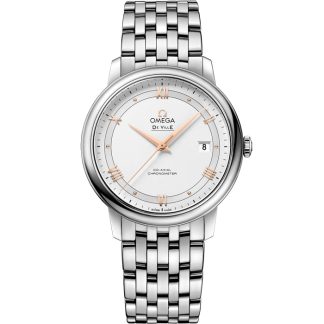 Omega De Ville Prestige 39,5 mm, aço em aço 424.10.40.20.02.002