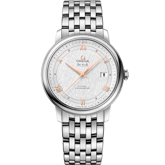 Omega De Ville Prestige 39,5 mm, aço em aço 424.10.40.20.02.004