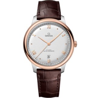 Omega De Ville Prestige 40 mm, aço - ouro Sedna™ 434.23.40.20.02.001