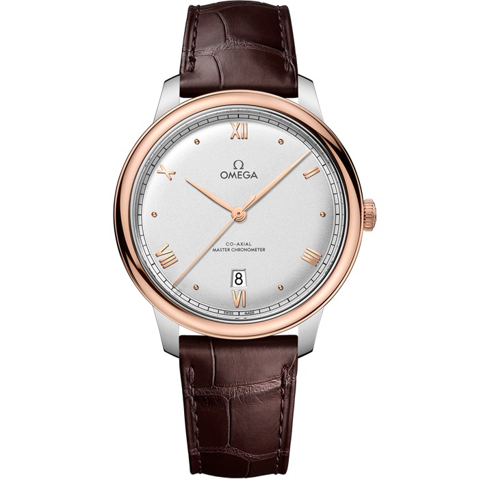 Omega De Ville Prestige 40 mm, aço - ouro Sedna™ 434.23.40.20.02.001