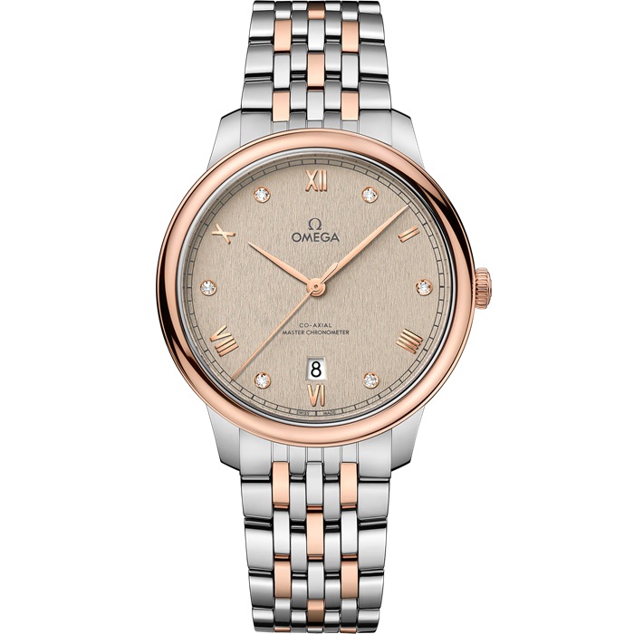 Omega De Ville Prestige 40 mm, aço - ouro Sedna™ em aço - ouro Sedna™ 434.20.40.20.59.001