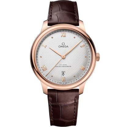 Omega De Ville Prestige 40 mm, ouro Sedna™ em bracelete de pele 434.53.40.20.02.001