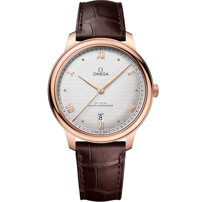 Omega De Ville Prestige 40 mm, ouro Sedna™ em bracelete de pele 434.53.40.20.02.001