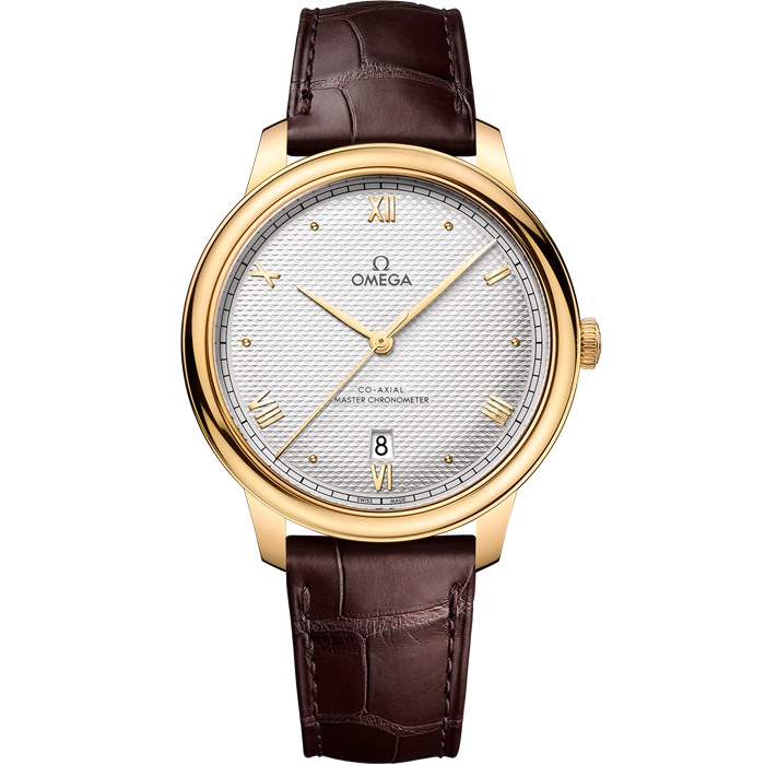 Omega De Ville Prestige 40 mm, ouro amarelo em bracelete de pele 434.53.40.20.02.002