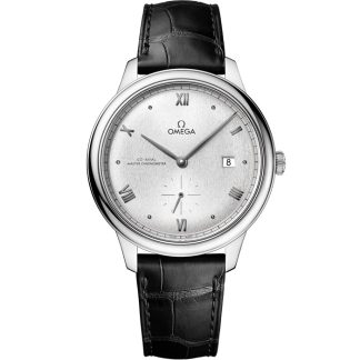 Omega De Ville Prestige 41 mm, aço em bracelete de pele 434.13.41.20.02.001