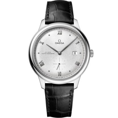 Omega De Ville Prestige 41 mm, aço em bracelete de pele 434.13.41.20.02.001