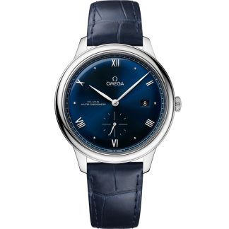 Omega De Ville Prestige 41 mm, aço em bracelete de pele 434.13.41.20.03.001