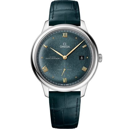 Omega De Ville Prestige 41 mm, aço em bracelete de pele 434.13.41.20.10.001