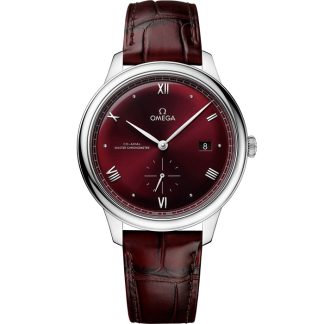 Omega De Ville Prestige 41 mm, aço em bracelete de pele 434.13.41.20.11.001