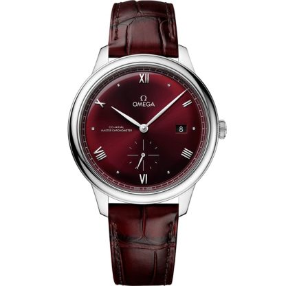 Omega De Ville Prestige 41 mm, aço em bracelete de pele 434.13.41.20.11.001