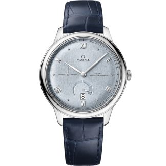 Omega De Ville Prestige 41 mm, aço em bracelete de pele 434.13.41.21.03.001