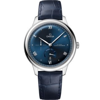 Omega De Ville Prestige 41 mm, aço em bracelete de pele 434.13.41.21.03.002