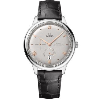 Omega De Ville Prestige 41 mm, aço em bracelete de pele 434.13.41.21.06.001