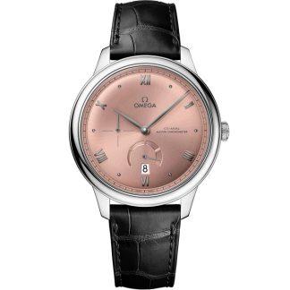 Omega De Ville Prestige 41 mm, aço em bracelete de pele 434.13.41.21.10.001
