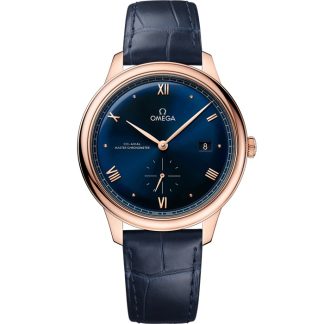 Omega De Ville Prestige 41 mm, ouro Sedna™ em bracelete de pele 434.53.41.20.03.001