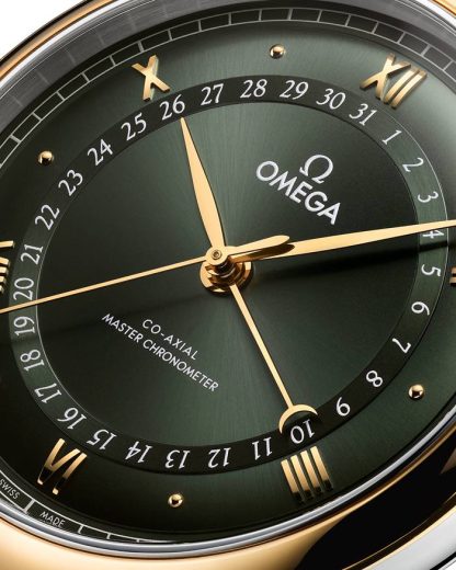 Omega De Ville Prestige 42 mm, aço - ouro amarelo em pele de crocodilo 434.23.42.22.10.001 - Image 4