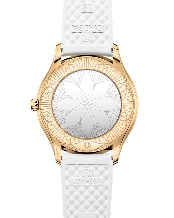 Omega De Ville Trésor 36 mm, ouro Moonshine™ em bracelete de borracha 428.57.36.60.04.001 - Image 2