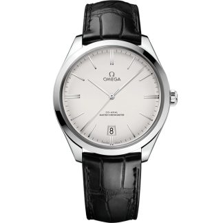 Omega De Ville Trésor 40 mm, aço em bracelete de pele 435.13.40.21.02.001