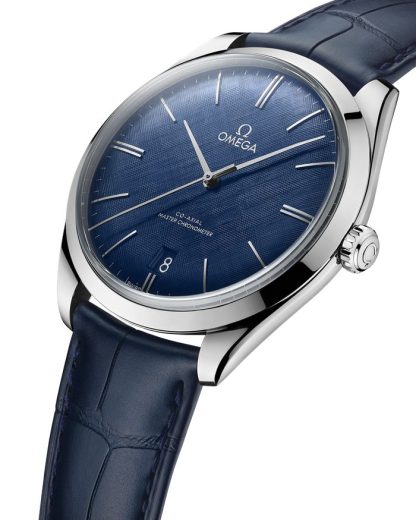 Omega De Ville Trésor 40 mm, aço em bracelete de pele 435.13.40.21.03.001 - Image 4