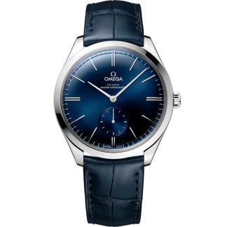 Omega De Ville Trésor 40 mm, aço em bracelete de pele 435.13.40.21.03.002