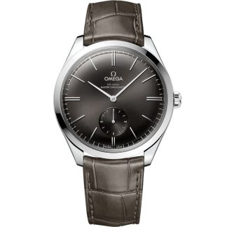 Omega De Ville Trésor 40 mm, aço em bracelete de pele 435.13.40.21.06.001