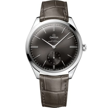 Omega De Ville Trésor 40 mm, aço em bracelete de pele 435.13.40.21.06.001