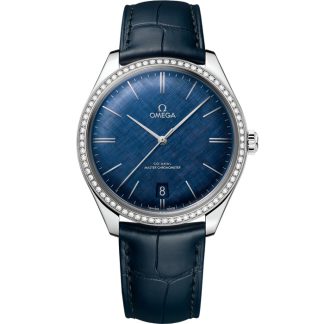 Omega De Ville Trésor 40 mm, aço em bracelete de pele 435.18.40.21.03.001