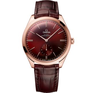 Omega De Ville Trésor 40 mm, ouro Sedna™ em bracelete de pele 435.53.40.21.11.002