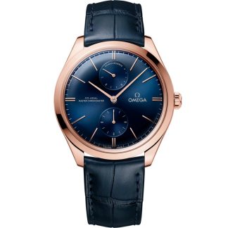 Omega De Ville Trésor 40 mm, ouro Sedna™ em bracelete de pele 435.53.40.22.03.001
